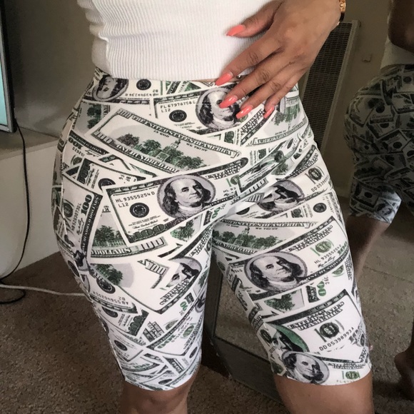 Fashion Nova Dollar Sign Biker Shorts 